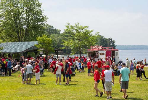 Celebrating Canada Day during FunFest 2019 at Centennial Park